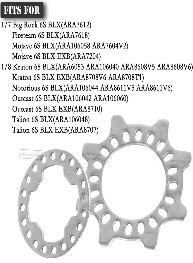 RCarmubWow RC Steel Differential Gear Set Upgrades Part for 1/8 Kraton/Outcast/Notorious/Talion 6S BLX EXB,1/7 Mojave 6S BLX EXB,BigRock/Fireteam 6S BLX,Replace ARA310985,ARA310984 - Image 2